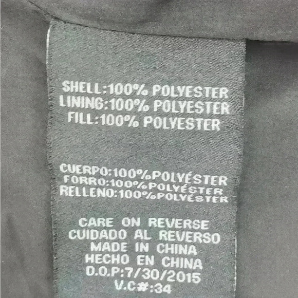 Hawke & Co Performance Black Full Zip Quilted-Style Coat, Size Large - Picture 3 of 5